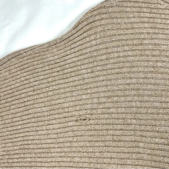 Anthropologie Tan Ribbed Slouchy Mock Neck Sweater - Picture 6 of 9